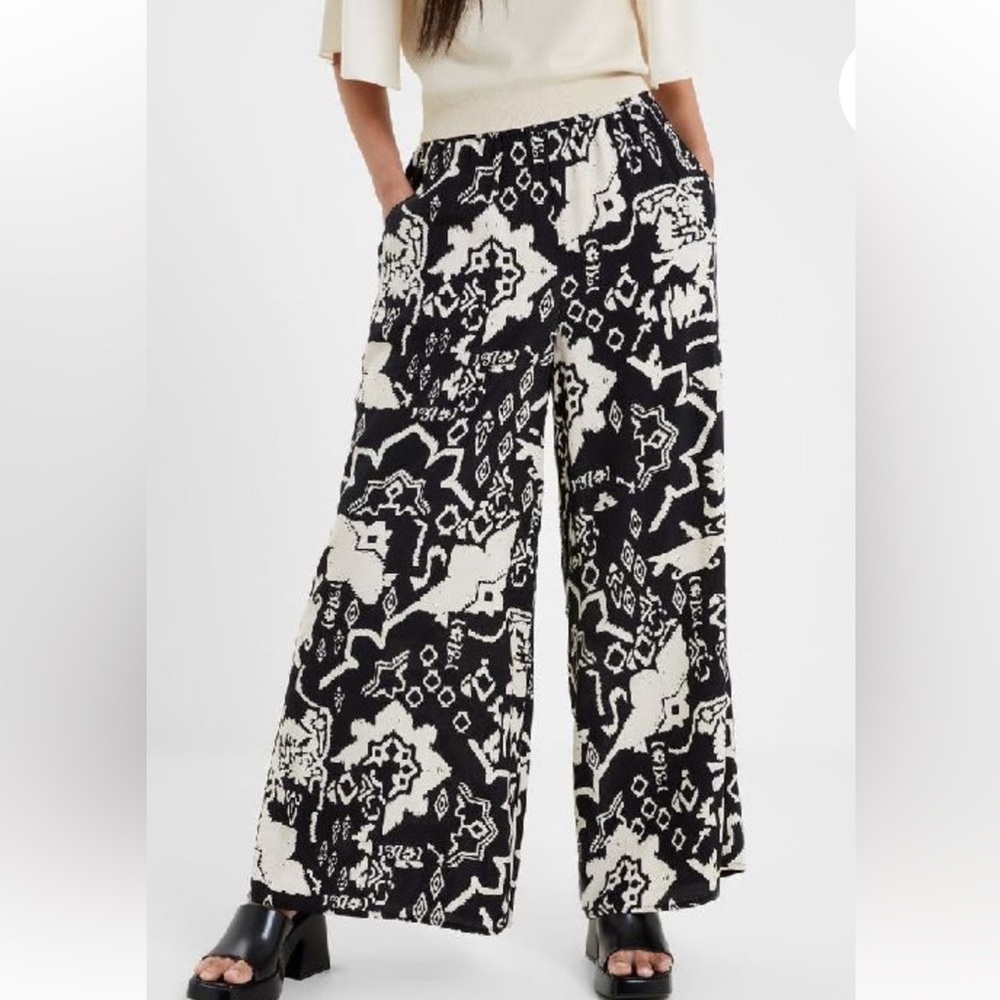 French Connection Delphine Wide Leg Trousers Sz 2